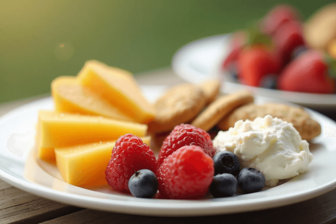 Cottage cheese with fruit