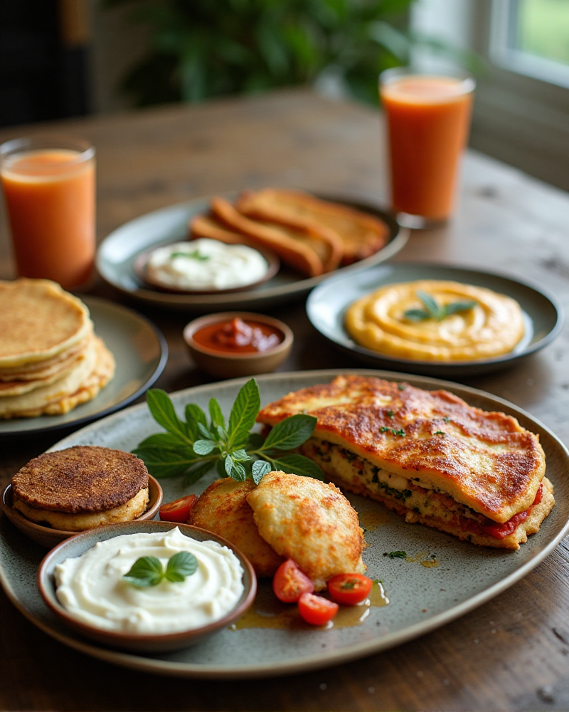 Various dishes made with cottage cheese