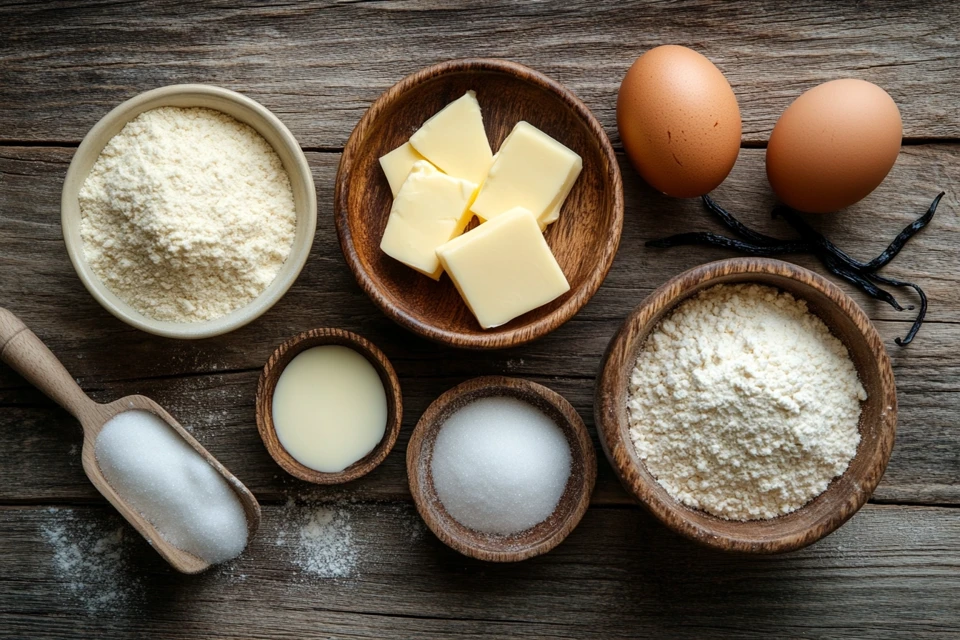 Fresh Ingredients For French Cookies