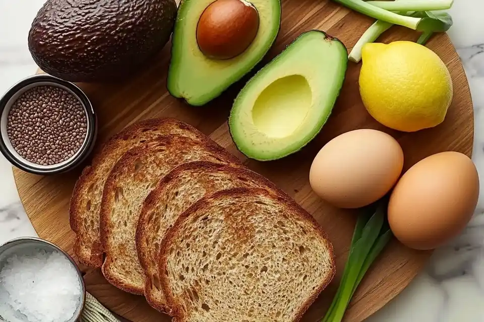Fresh Ingredients For The Best Avocado Egg Toast