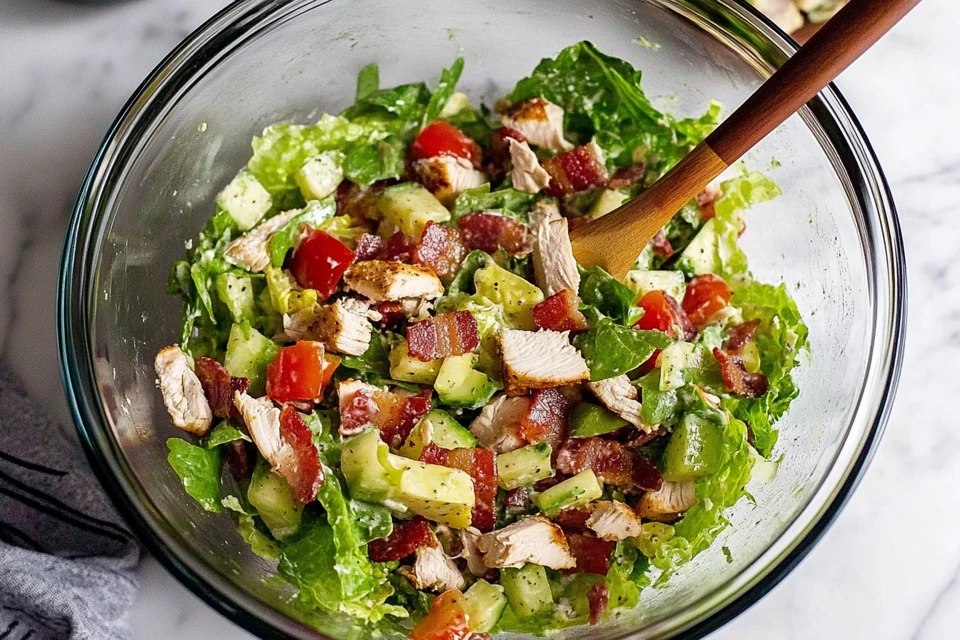 How To Make Chicken Bacon Ranch Salad