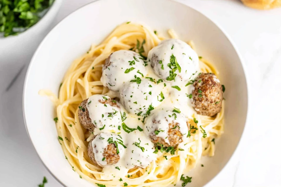 Homemade Meatballs With Alfredo Sauce Recipe