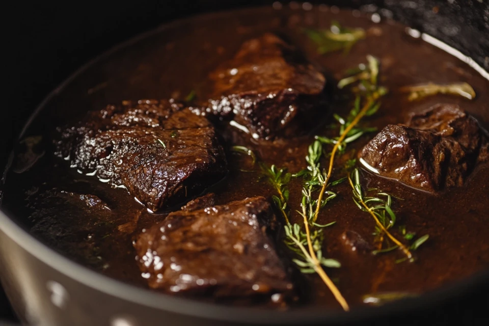 Slow Braising Beef Cheeks