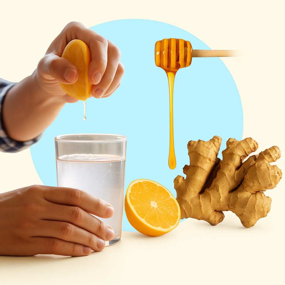 Lemon Ginger Honey Detox Drink Preparation