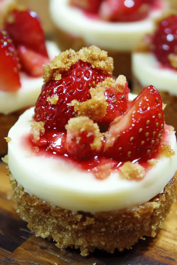 Mini Strawberry Crunch Cheesecake Bites Recipe
