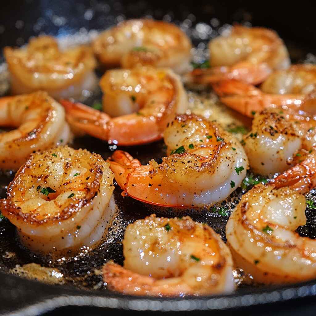 crispy shrimp for tacos in skillet