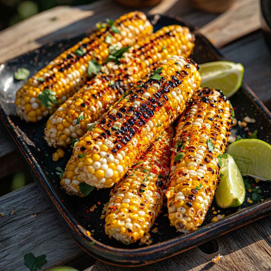 Grilled Corn With Spices Featured