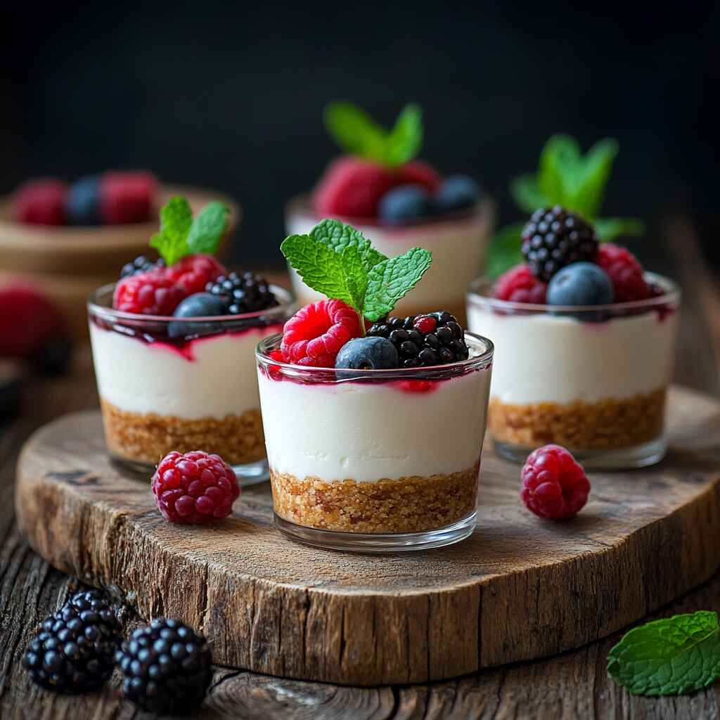 No-Bake Cheesecake Cups – easy individual creamy dessert