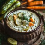 Pickle Yogurt Dip served with veggies