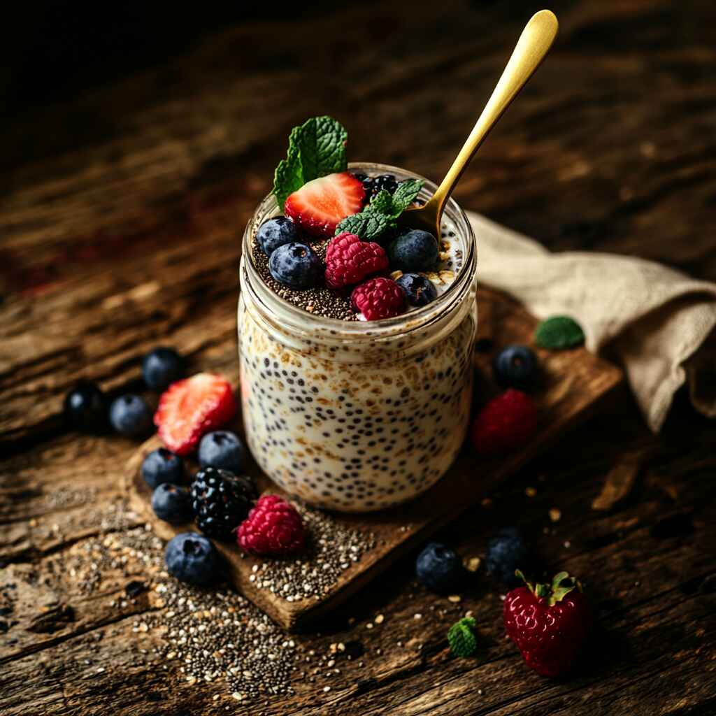 Protein Overnight Oats in Mason Jar