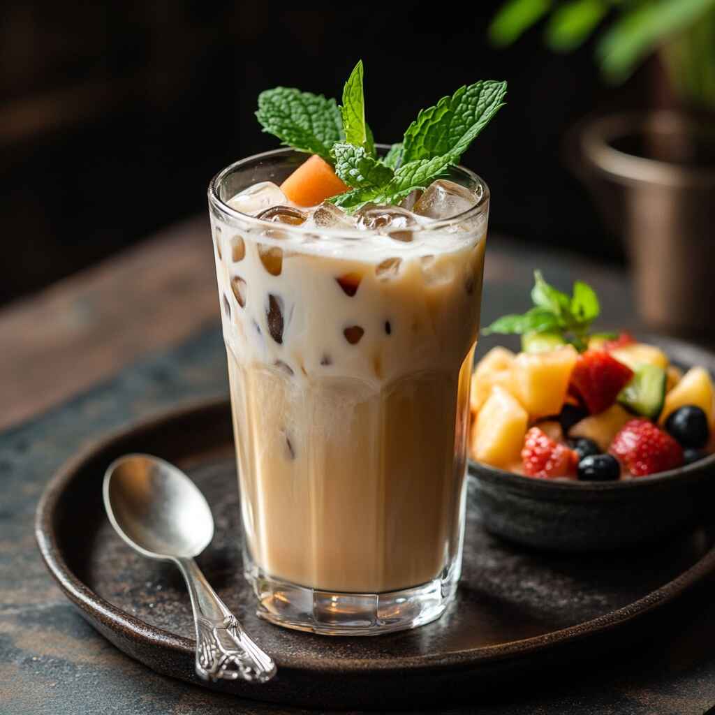 Served Coconut Iced Coffee