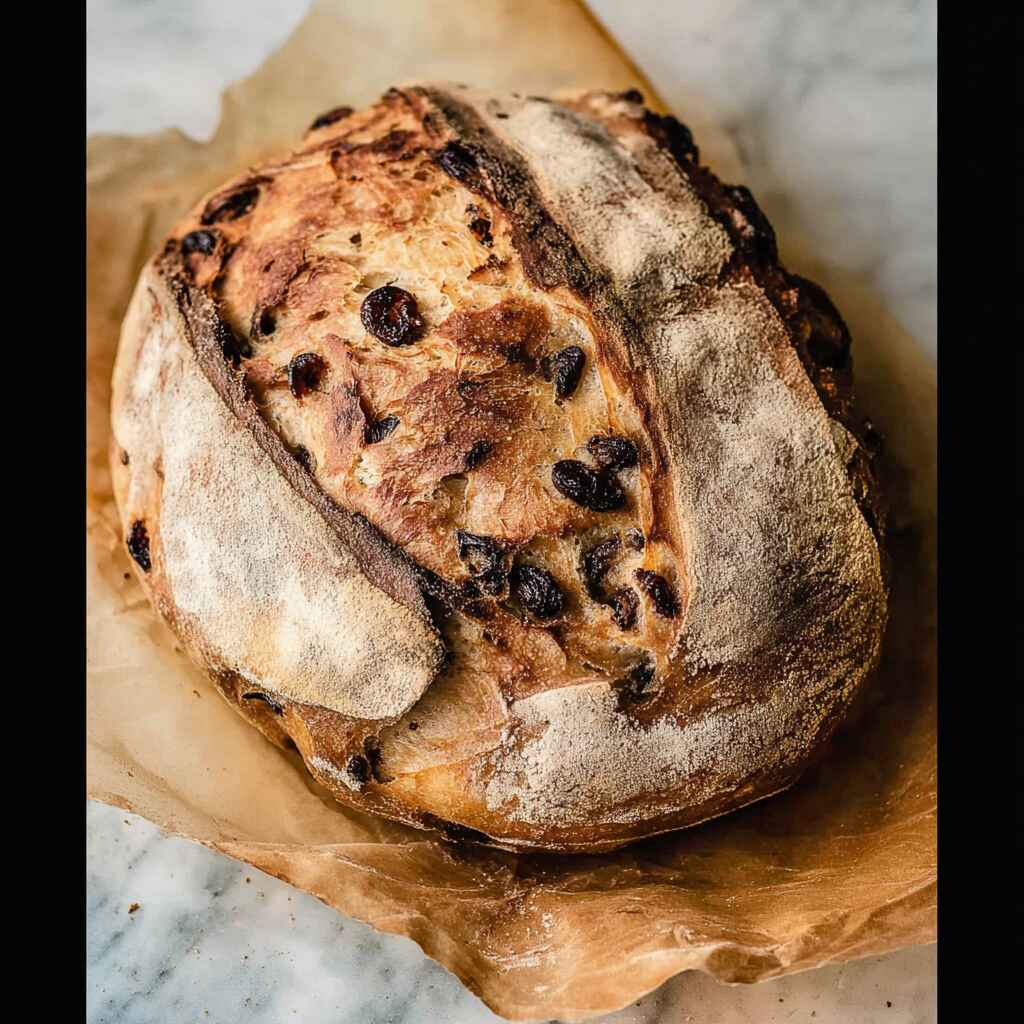 A Loaf Of Cinnamon Raisin Swirl Sourdough Bread