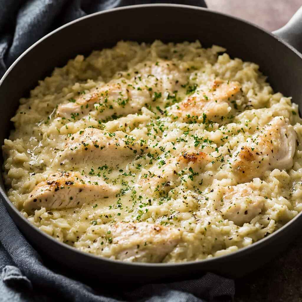 Creamy Parmesan One Pot Chicken And Rice