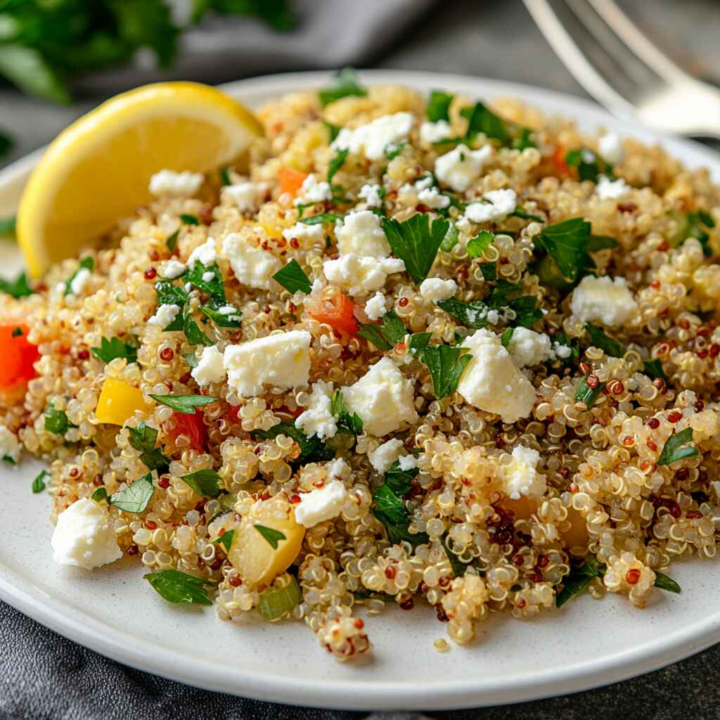 Easy Mediterranean Quinoa Salad With Feta