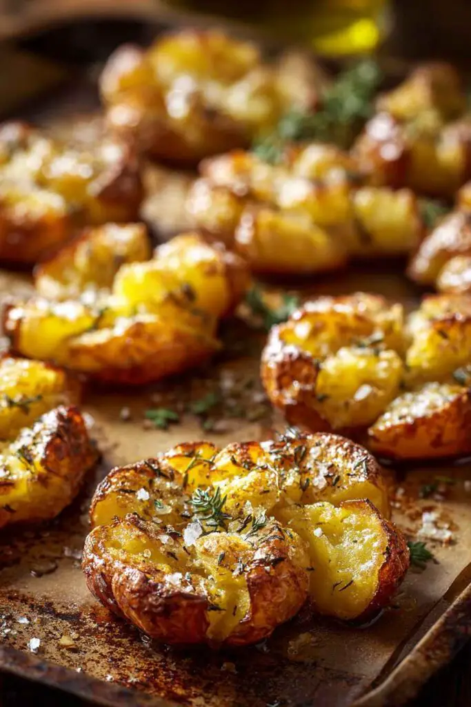 Golden Crispy Smashed Potatoes