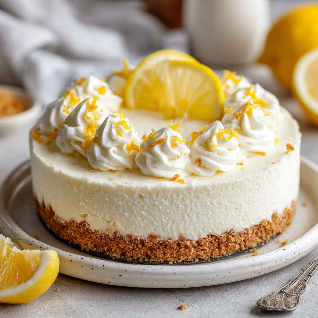 Keto No Bake Lemon Cheesecake