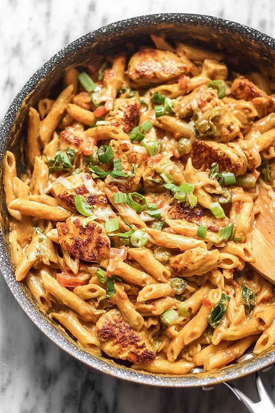 One Pot Creamy Cajun Chicken Pasta