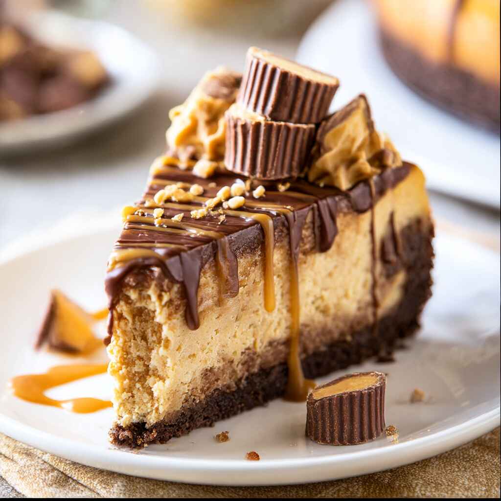 Slice Of Reese’s Peanut Butter Cheesecake