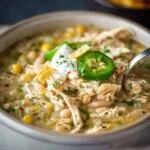 Slow Cooker Creamy White Chicken Chili Featured
