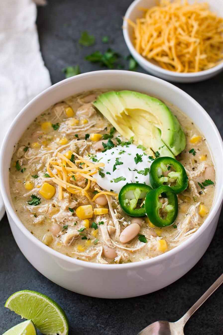 Slow Cooker Creamy White Chicken Chili V2