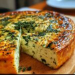 Cottage cheese and spinach crustless quiche