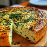 Cottage cheese and spinach crustless quiche