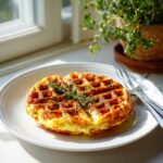 Low Carb Egg and Cheese Chaffle breakfast plate
