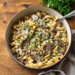 One Pot Ground Beef Stroganoff Featured