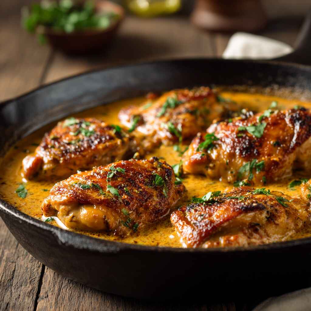 Texas Roadhouse Butter Chicken Skillet in cast iron pan