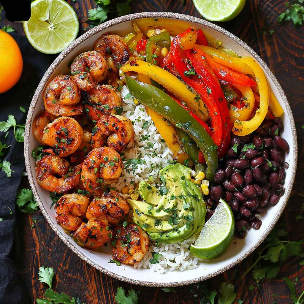 Shrimp Fajita Bowls Featured
