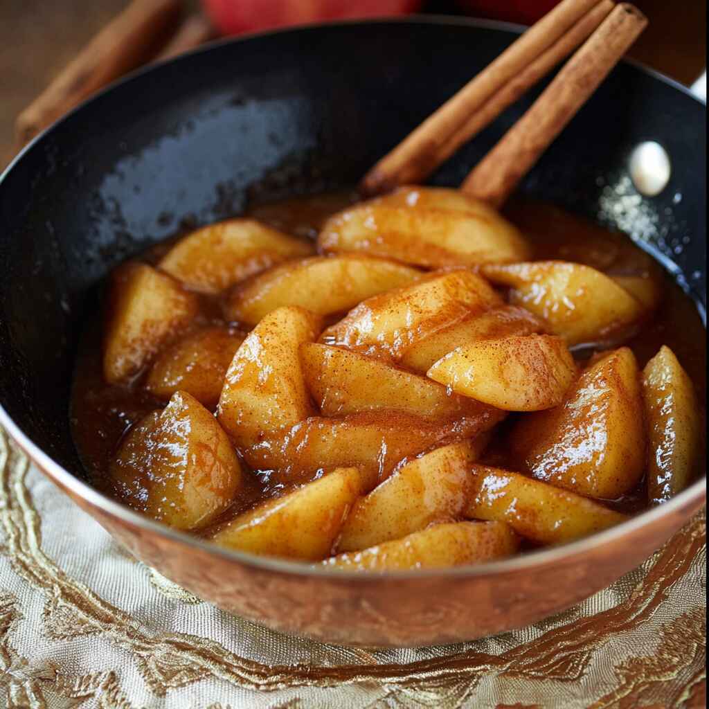 Cinnamon Apples In Skillet