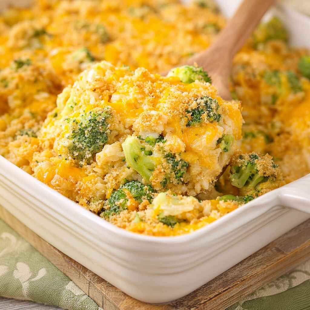 Broccoli Rice Casserole Featured
