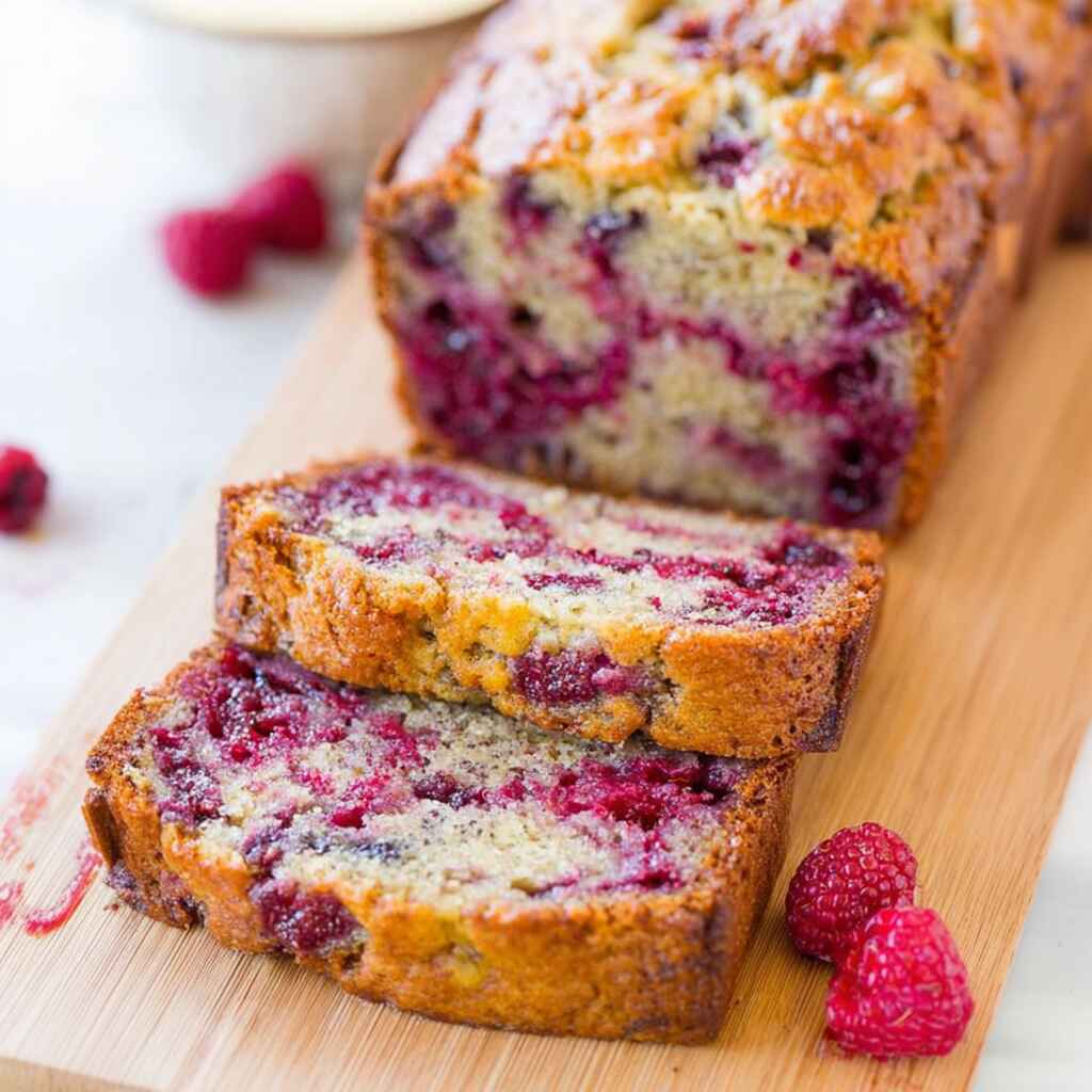 Raspberry Bread Recipe Featured