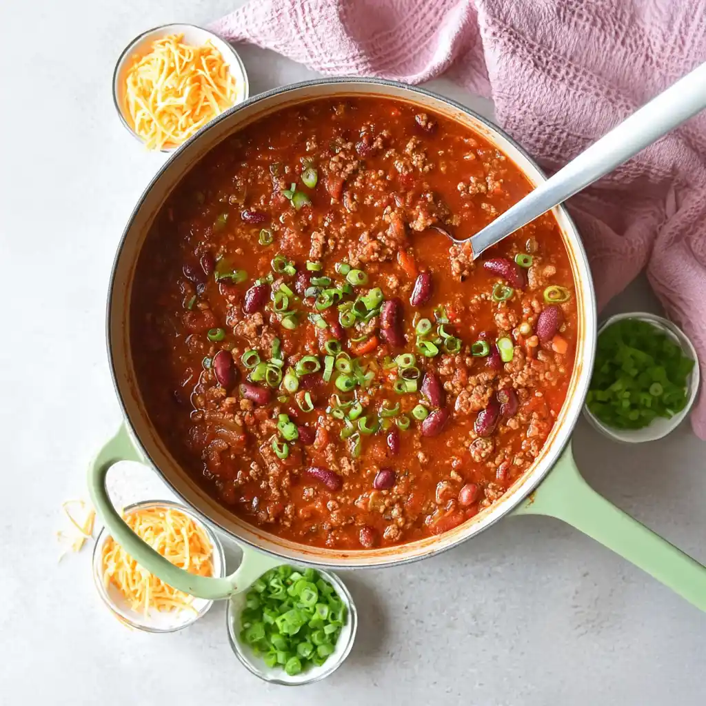 homemade beef chili