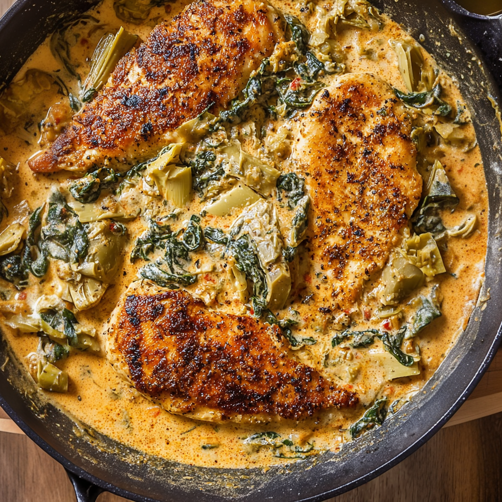 Creamy Spinach Artichoke Chicken