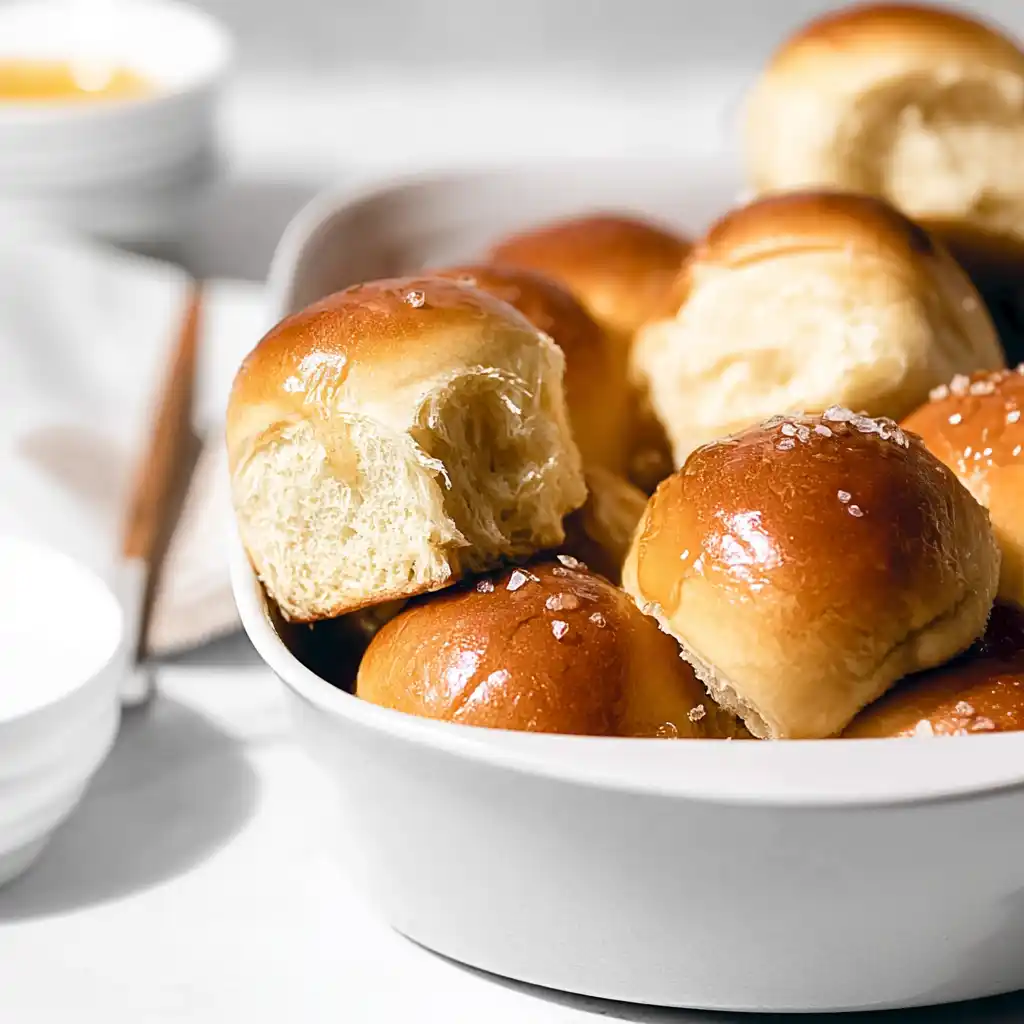 Salted Honey Milk Bread Rolls