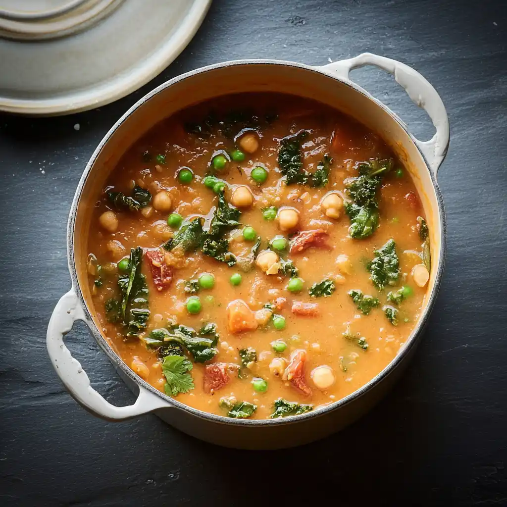Smoky Chickpea, Red Lentil & Vegetable Soup