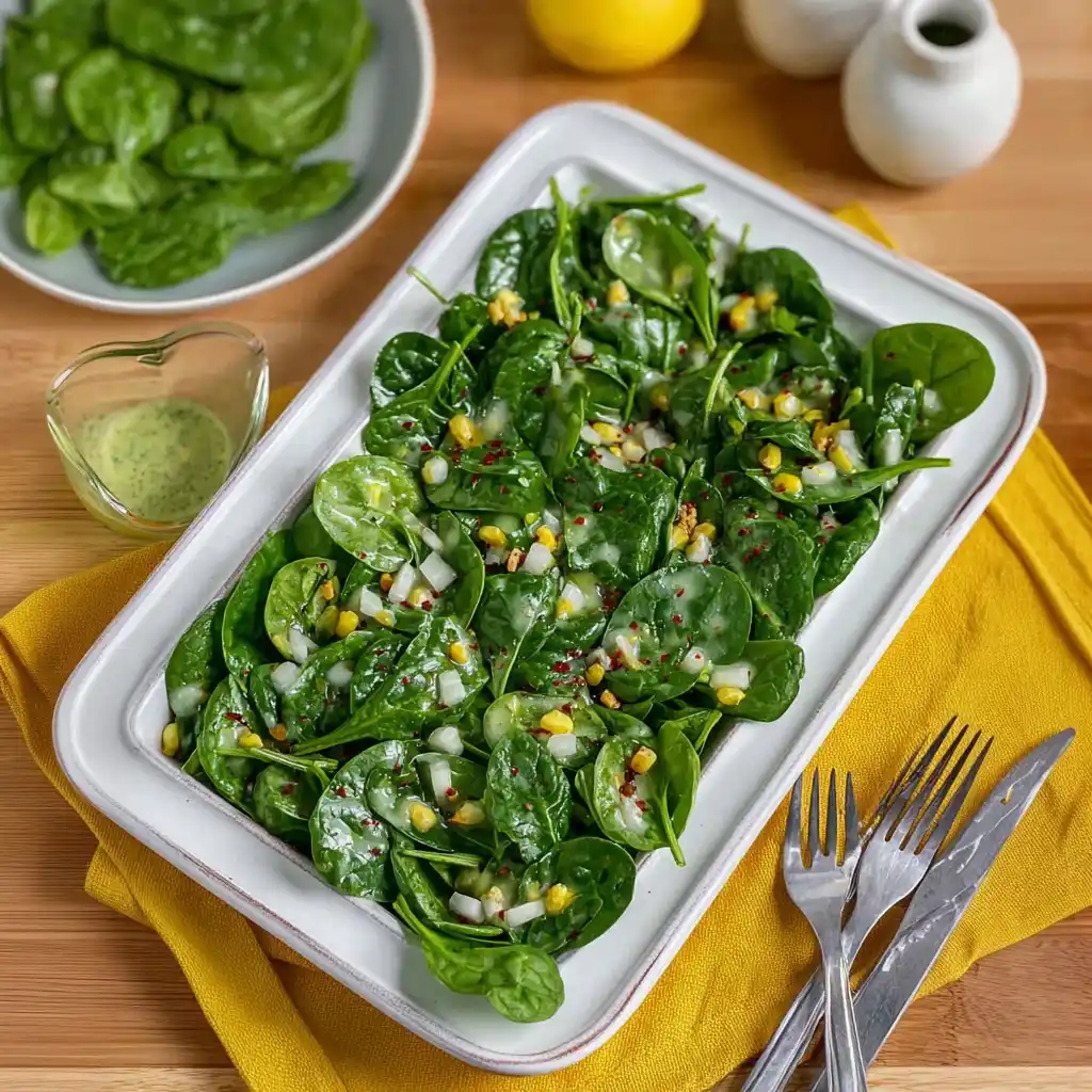 Baby Spinach Salad With Lemon Dijon Dressing