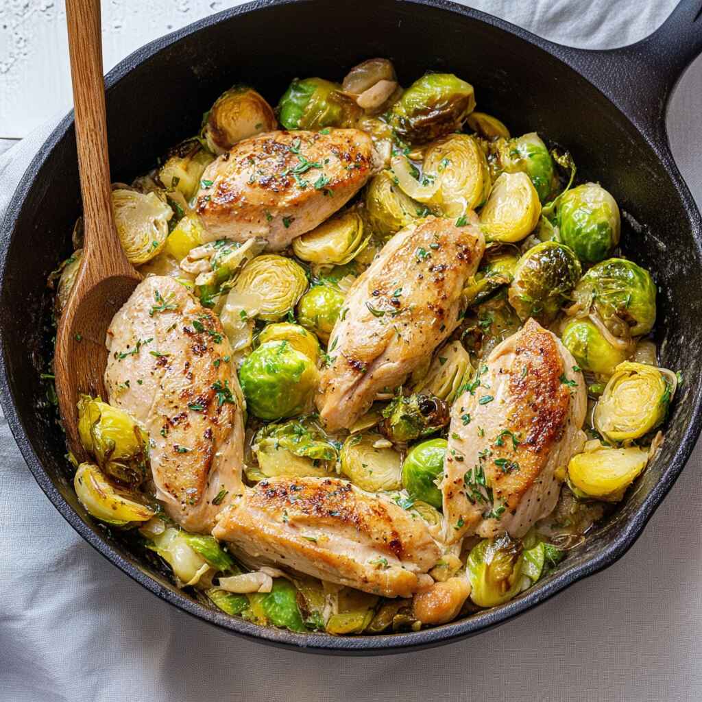 Chicken And Brussels Sprouts Skillet