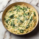Creamy Garlic Spinach Orzo
