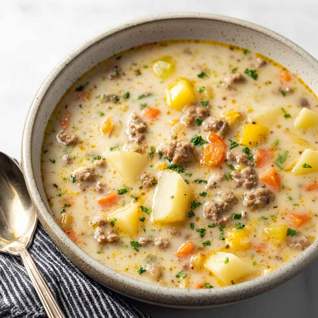 Creamy Hamburger Potato Soup A Warm Embrace In A Bowl