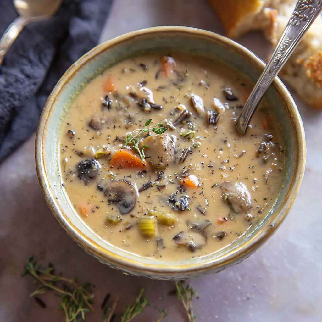 Creamy Mushroom Wild Rice Soup Recipe