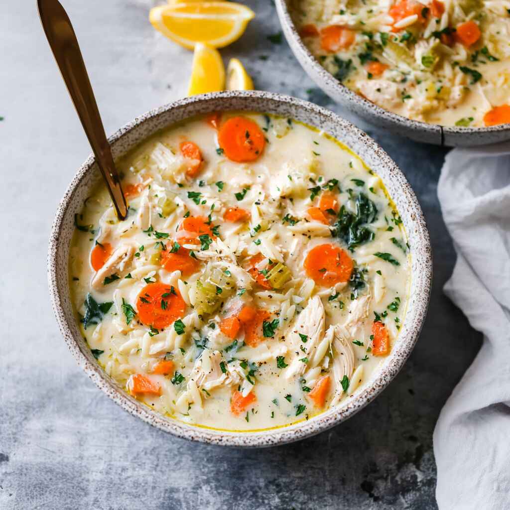 Lemon Chicken Orzo Soup (2)