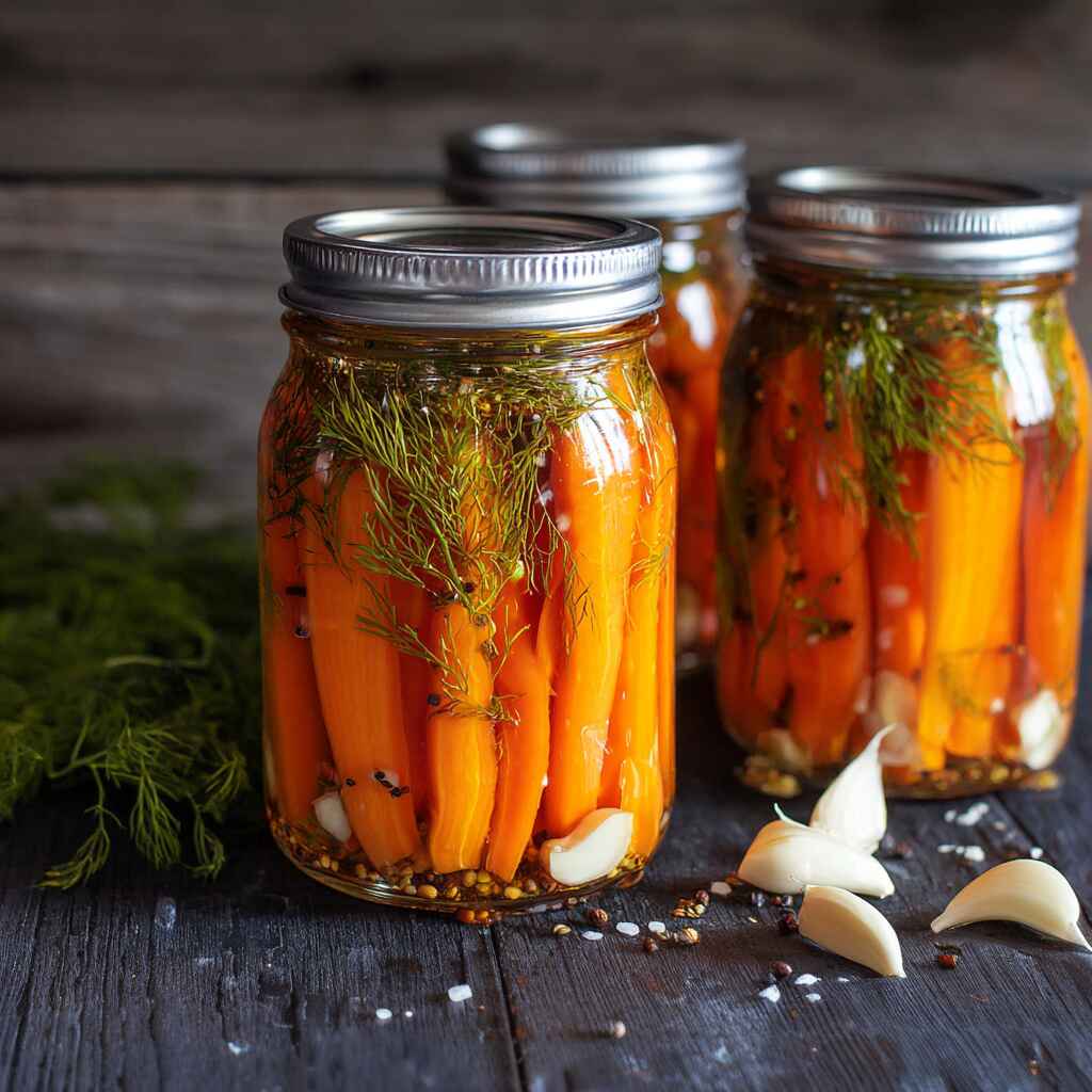 Pickled Carrots With Dill And Garlic