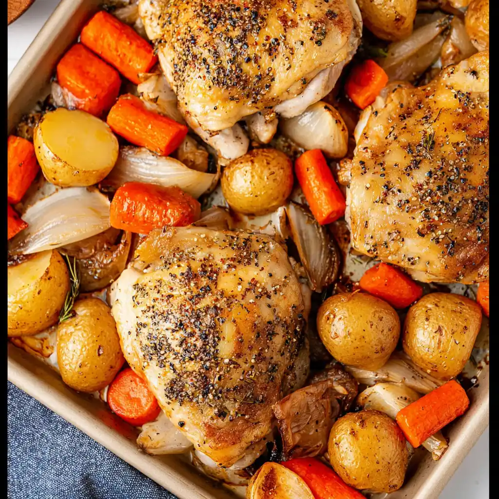 Roasted Chicken Thighs With Vegetables