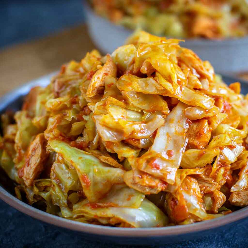 Sauteed Chicken With Cabbage