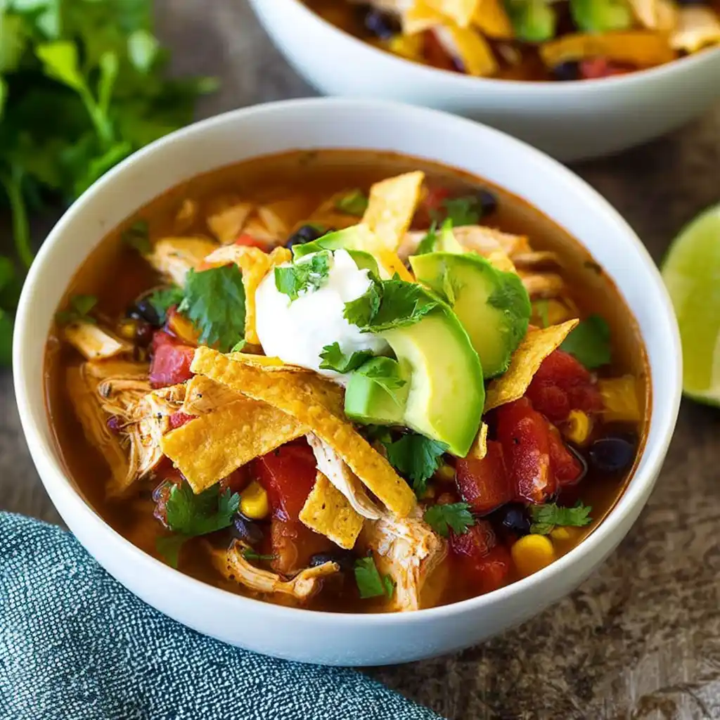 Slow Cooker Chicken Tortilla Soup