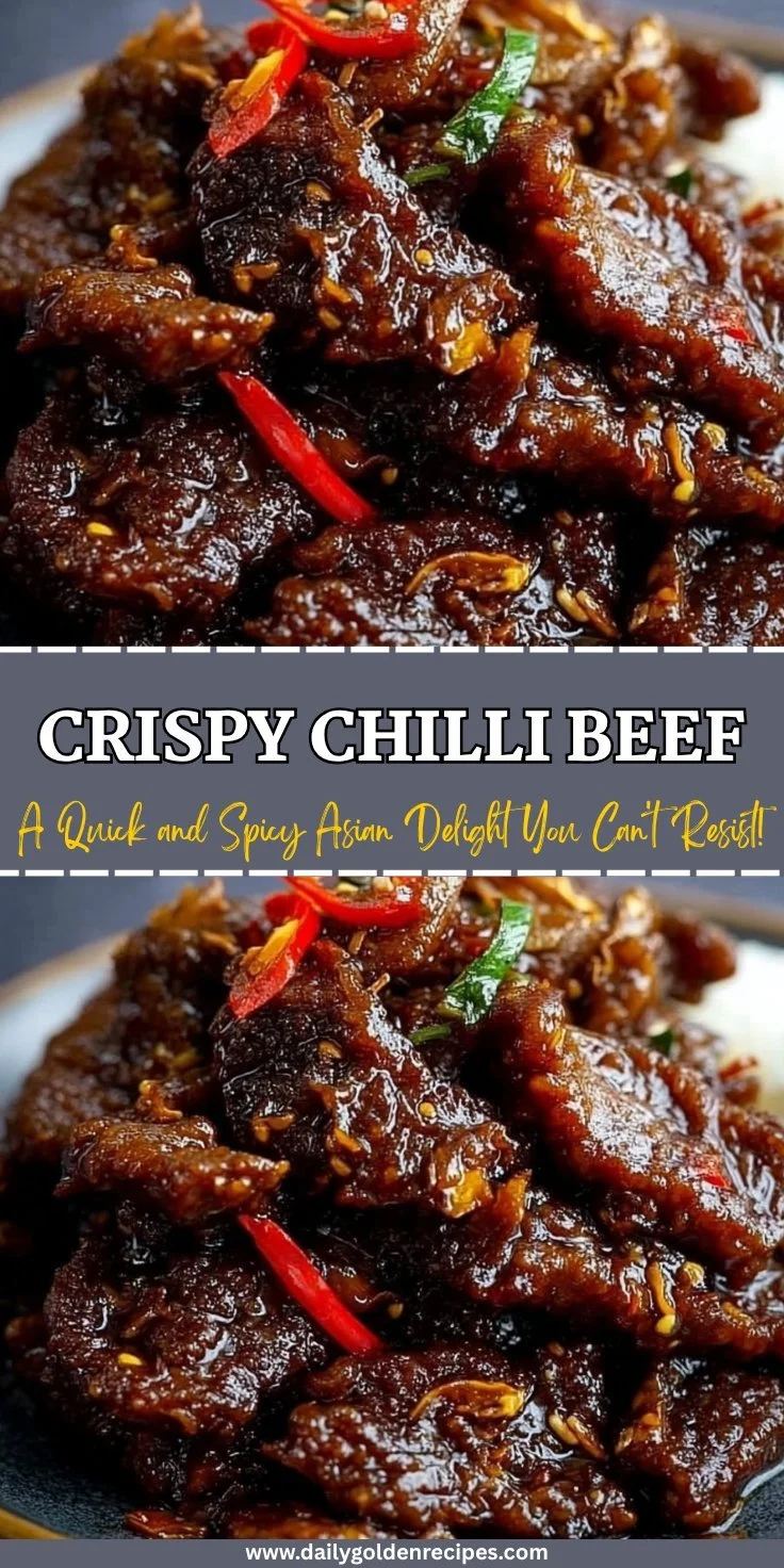 Plate of crispy chilli beef garnished with vegetables