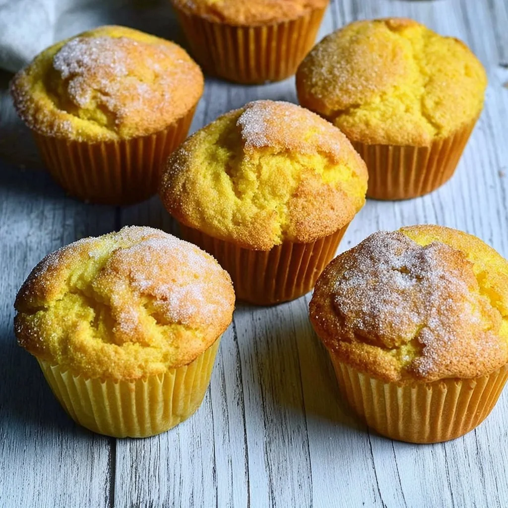 Freshly baked orange muffins on a cooling rack