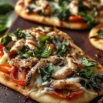 Tuscan-Inspired Pita Pizzas topped with fresh ingredients